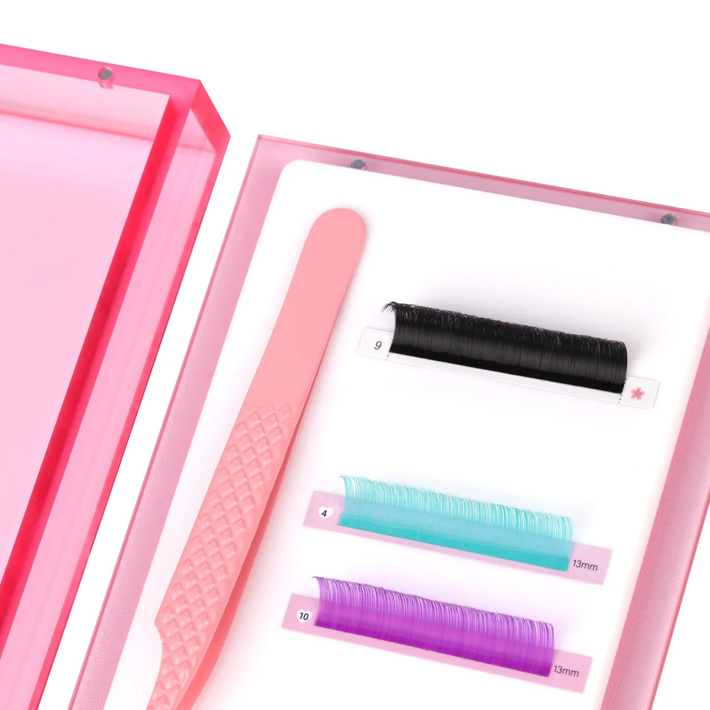 Eyelash Storage Box Single Layer Magnetic Plate Multifunctional Organizer Acrylic Pallet Lash Holder False Eyelashes Makeup Tool