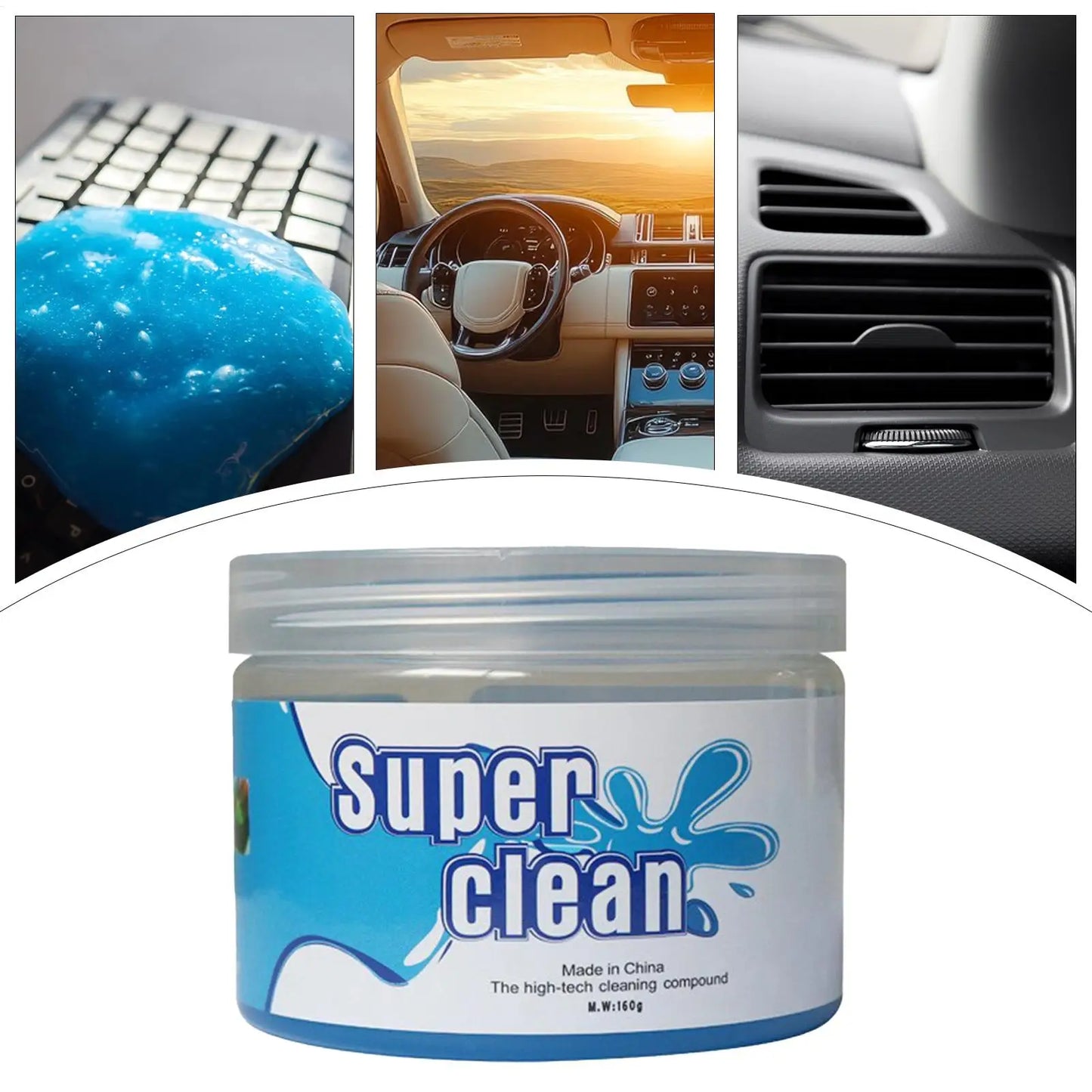 Car Dust Cleaning Gel - Soft Rubber Cleaning Mud for Air Vent Outlet Dashboard Door Window Gaps Keyboard Absorb odors
