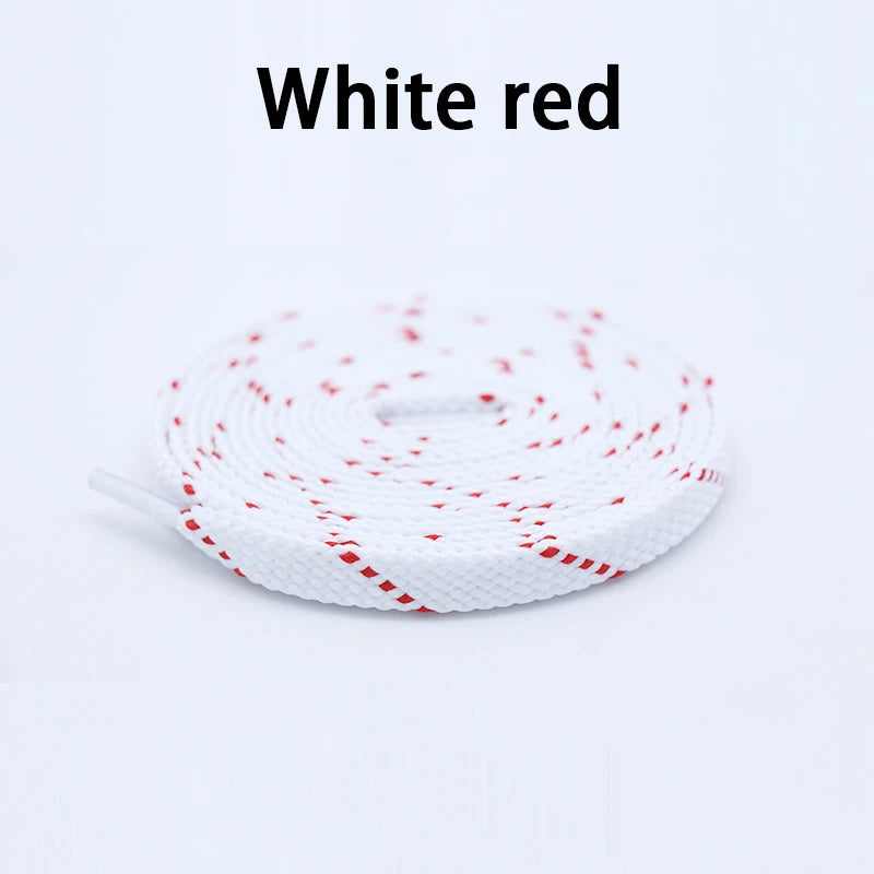 1Pair Mixed Color Shoe Laces Black and White Stripe Double Flat Shoelaces Sneakers Casual Shoes Shoelace