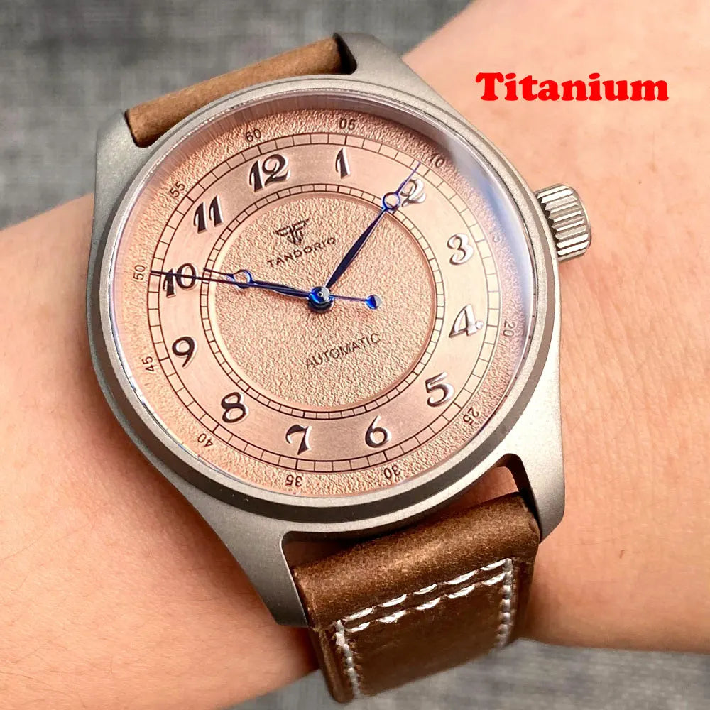 Titanium 39mm Tandorio 20ATM Dive Miyota NH35 PT Automatic Mechanical Watch Men Sapphire Leisure Wristwatch Waterproof Watches