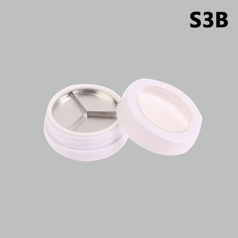 Empty Eye Shadow Case Makeup Palette Box Plastic Skylight Clear Lid Aluminum Pan Round Creamy Concealer Container