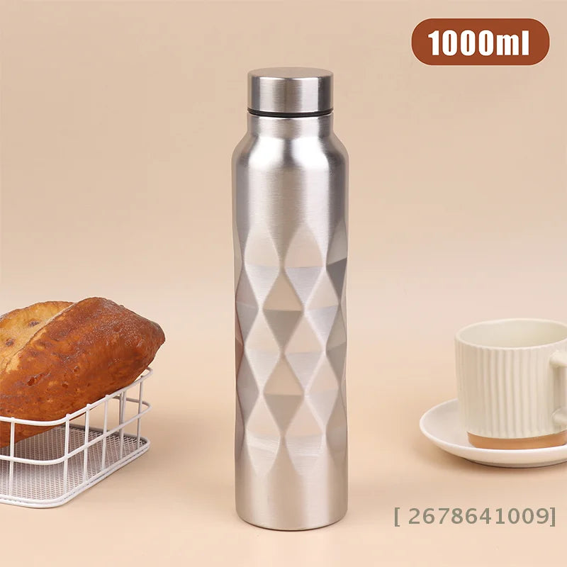 ❀❀1000ML Large Capacity Single-Wall Stainless Steel Water Bottle Leak-Proof Sport Flask For Fitness Gym Camping|〔YY33〕