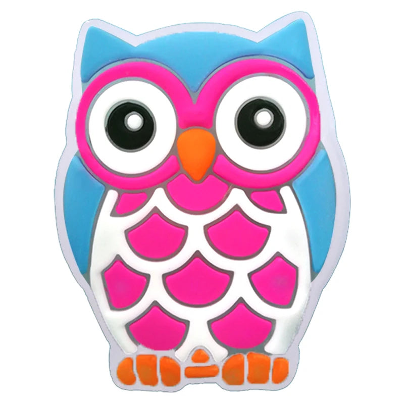 Pink Heart LED Shoe Charm Decoration for Girls,Butterfly Owl Unicorn Pin for Sandals,Football Clog Buckle Accessories