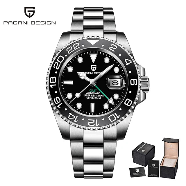 New GMT Watch PAGANI DESIGN 40mm Men Wristwatch Classic Luxury Mechanical Watches Top Brand 100M Waterproof Watches for Man 2026