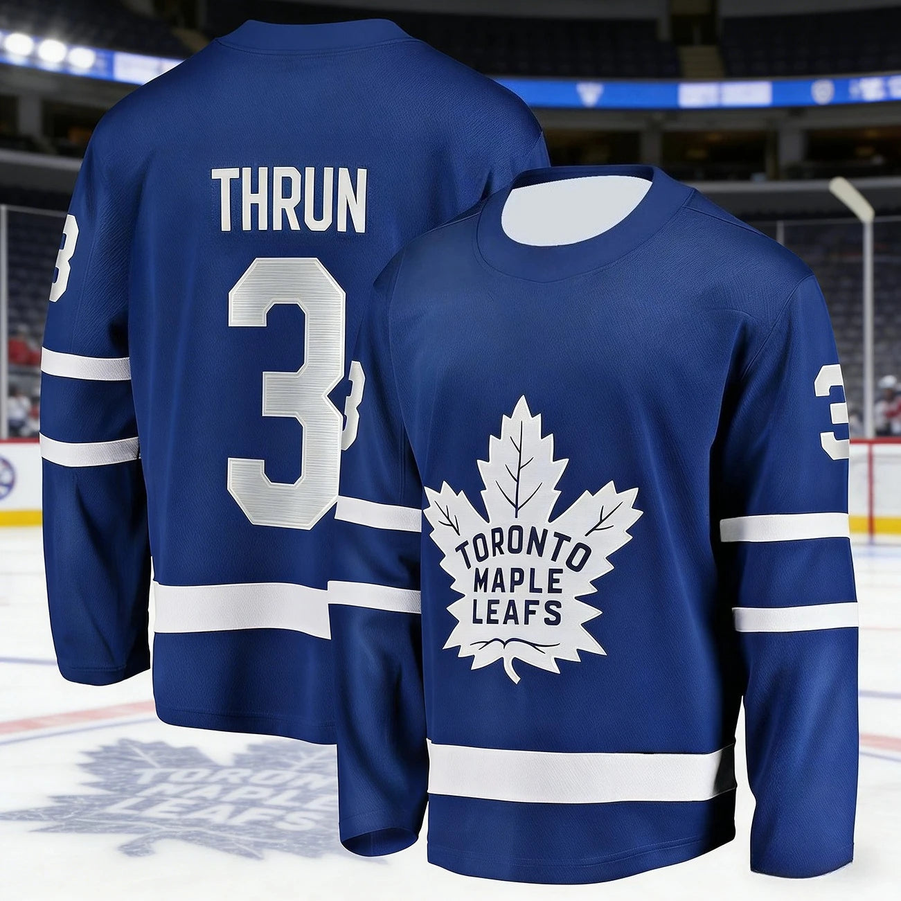 2026 Men's New Toronto Ice Hockey Training Jersey with 3D Print, Breathable, Moisture-Wicking Long-Sleeved T-Shirt Kids