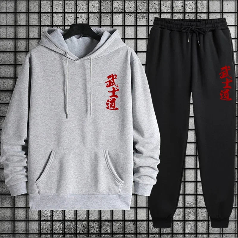 2026 New Arrival Men's Sportswear Hoodie + Pants Urban Casual Sport Jogging Suit Autumn Winter Male Fashion Sweatshirt Tracksuit