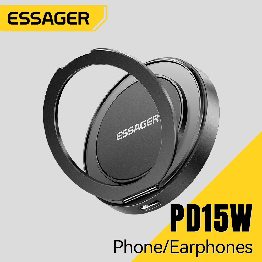 Magnetic Wireless Charger with Holder – 15W Fast Charging