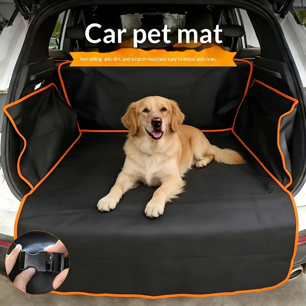 SUV Cargo Liner - Waterproof Trunk Seat Cover for Back Cargo Area Universal Fit Waterproof 600D Oxford Cloth Dog Car Seat Cover