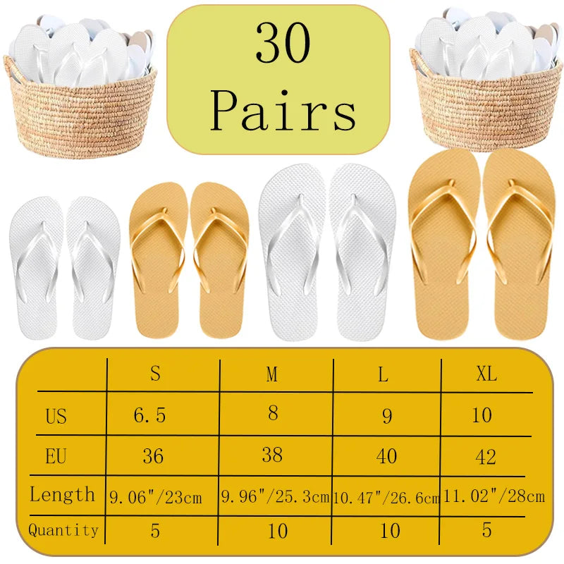 6-30Pairs Flip Flops for Wedding Guests Wedding Sandals Slippers Woman Men Wedding Favors Gifts Sign Bridesmaid Beach Hen Party