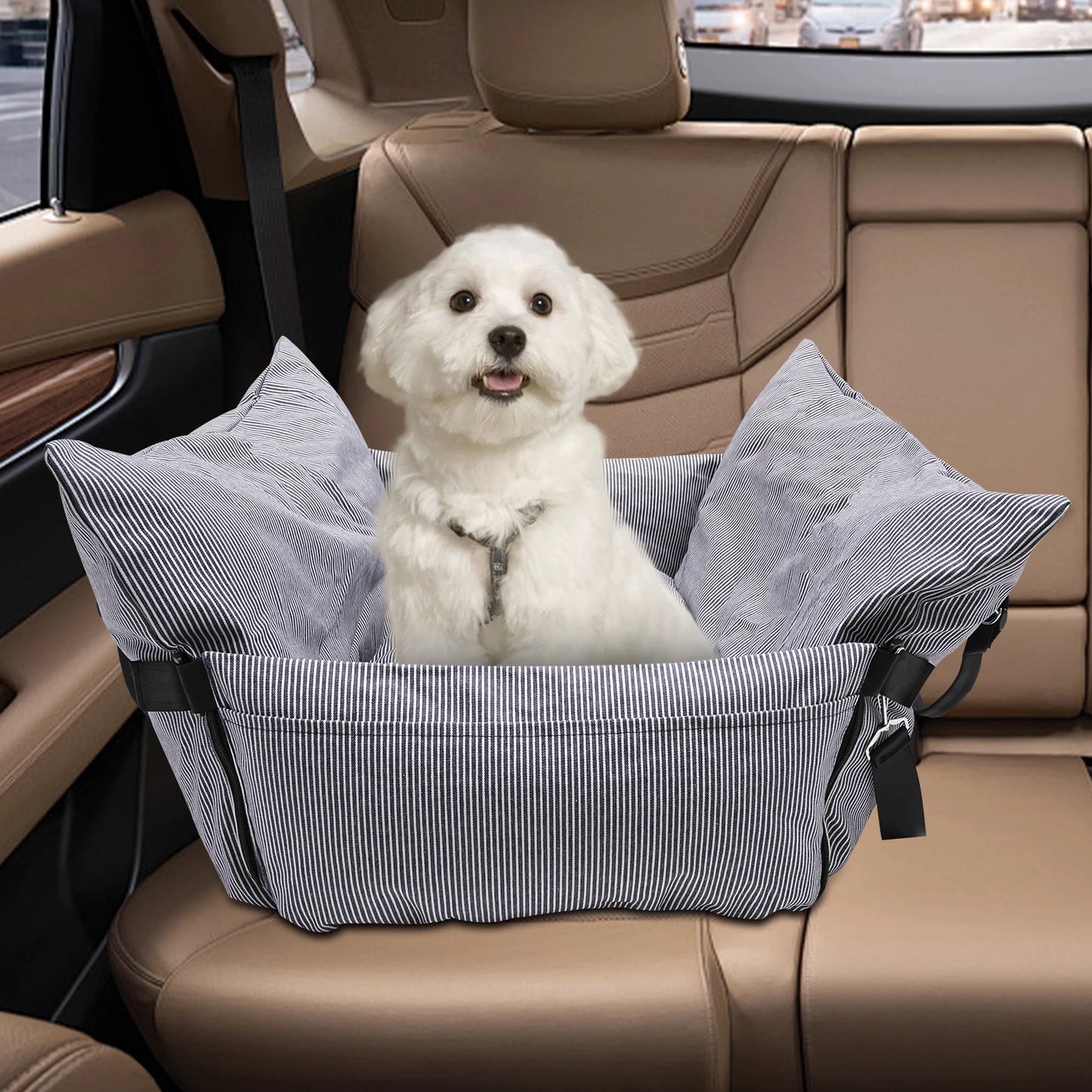 Dog Car Seat, Portable Pet Seat, Dog Car Travel Carrier Bed For Dogs, Cats, And Other Pets  76.2*52*40.6cm