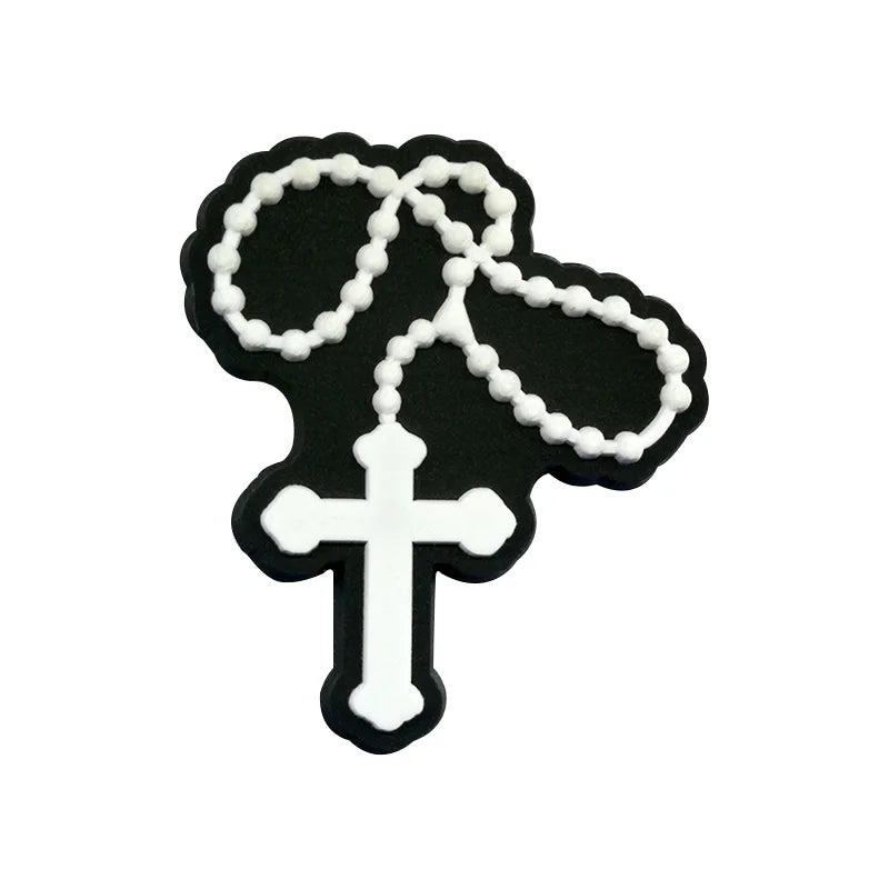 1/25PCS Cactus Shoe Accessories, Dumbbell and Bowling Shoe Charms for Boys, Cross Car Pins for Decoration Sandals
