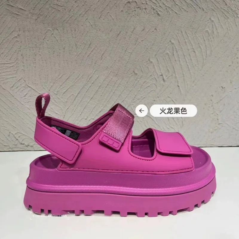 Women's Roman sandals with astronomical optical shoes, casual and comfortable thick sole height increase, summer, 2024