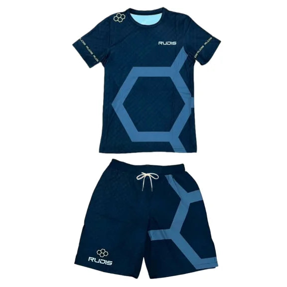 2026 Men's Quick-Drying Casual Sports T-Shirt Breathable Comfortable Adult & Children's Short-Sleeved Training Set