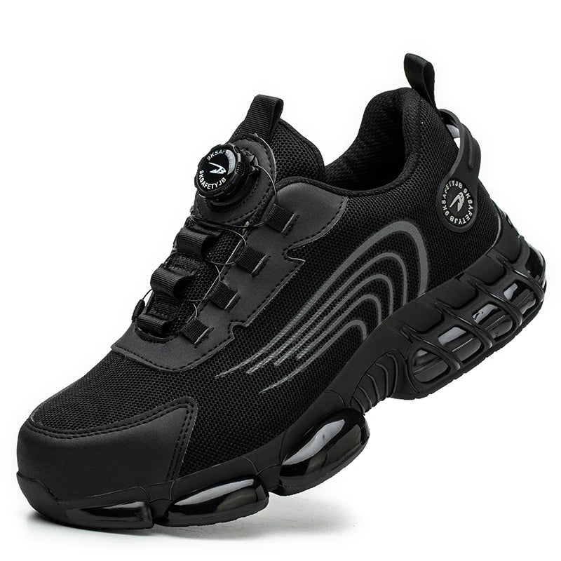 Unisex Rotating Button Safety Shoes Men For Work Sneakers Shoes Puncture-Proof Protective Women Shoes Steel Toe Work Boots