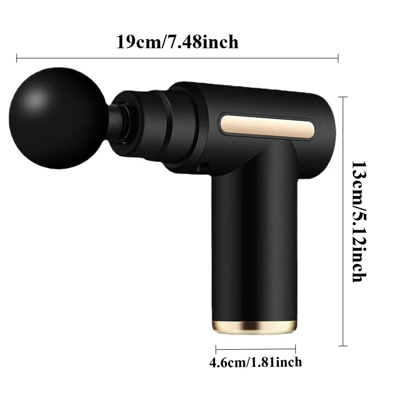 Massage Gun Mini Portable Deep Tissue Percussion Muscle Massager Rechargeable USB Electric Fascia Gun