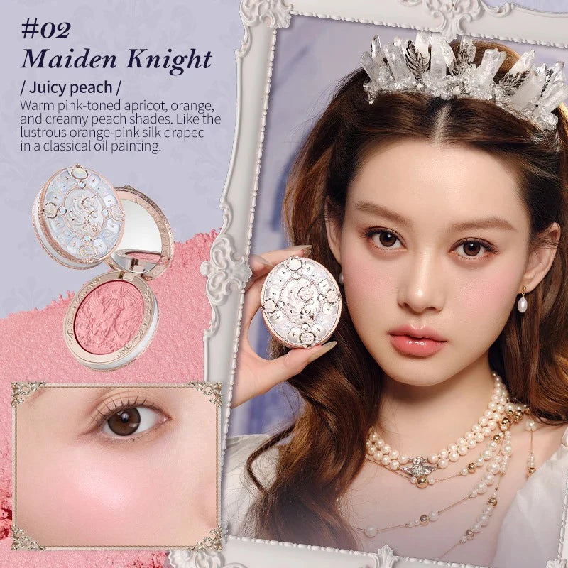 Flower Knows Blusher Butterfly Cloud Collar Collection Rouge Box Duo Blush For Dark Skin Peach Makeup For Cheeks Matte Finish