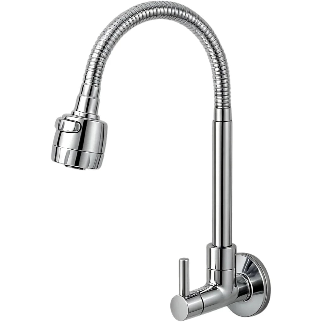 Inox Silver Kitchen Wall Shower Faucet with 360 ° Rotation Kitchen Luxury Wall Promotion