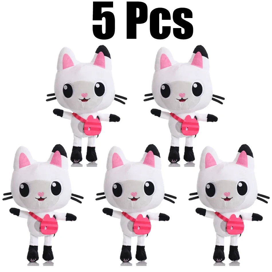 25cm 8Pcs Gabby doll house plush toy cartoon stuffed animal mermaid cat mermaid plush doll children's Christmas gift