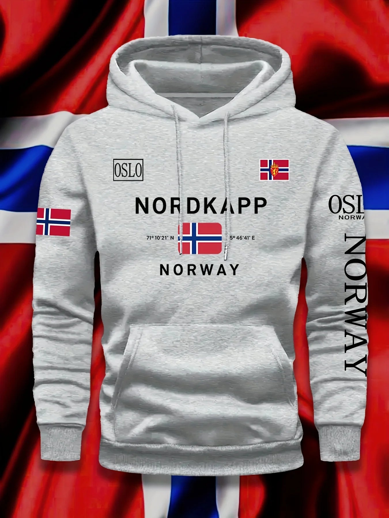 Norway Autumn winter models Men's Fleece windproof Warm 100%Cotton Oversized Hoodie Outdoor Commuter Men's High Elastic top