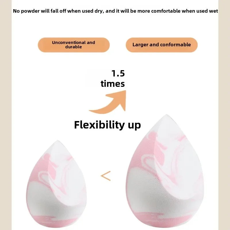 1Pc Makeup sponge gradient color soft double-sided wet and dual-use fit without eating powder