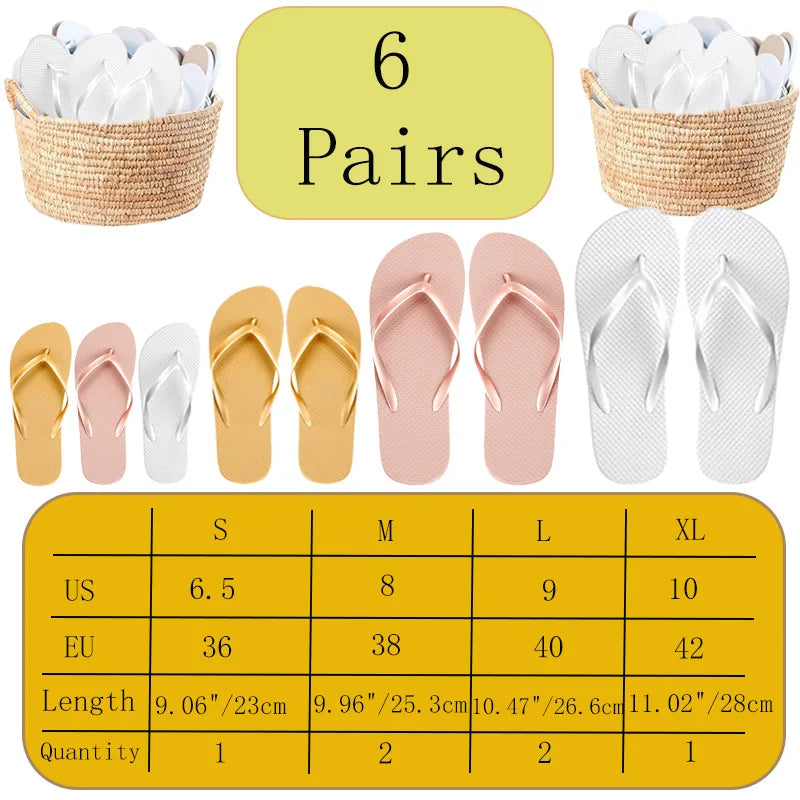 6-30Pairs Flip Flops for Wedding Guests Wedding Sandals Slippers Woman Men Wedding Favors Gifts Sign Bridesmaid Beach Hen Party