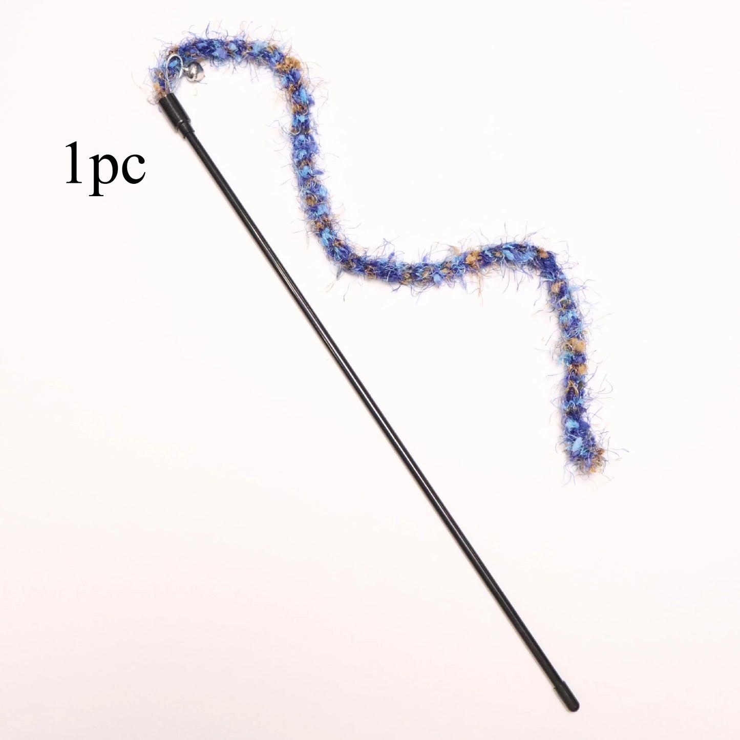 2/3/4pcs Colorful Striped Plush Rope Cat Teasing Stick Toy Knitting Wool Pet Toys