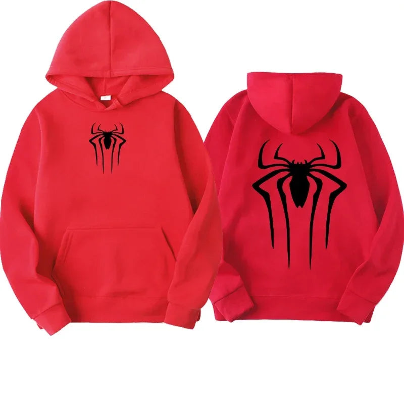 Men's sweatshirt fashion spider print hoodie adult casual sports top autumnandwinter outdoorHarajuku hooded menandwomen clothing