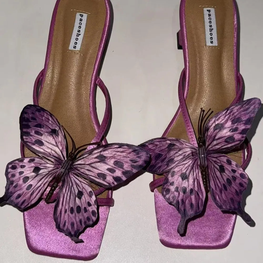 1Pair Thai Fairy Butterfly Flower Shoe Buckles Phalaenopsis Shoe Flower Sandals Sweet Butterfly Orchid Shoe Accessory Shoe Clips