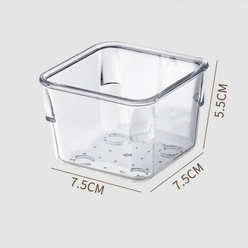 Clear Plastic Drawer Organizers 4 Sizes Makeup storage Bins Home Dresser Office Kitchen Drawer Separator sundries Organization
