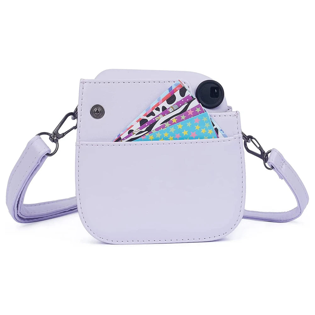 Retro Instant Camera Protective Case Camera Shoulder Bag PU Leather Lightweight Accessories for Fujifilm Instax Mini 12/11/9/8