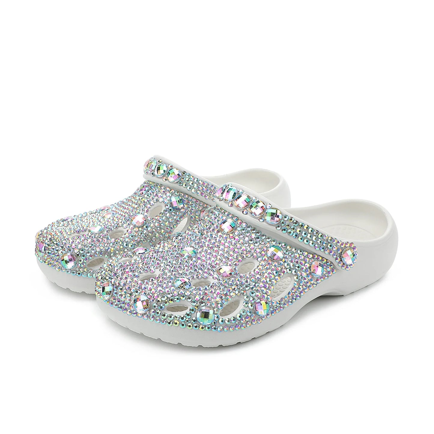 Bling Clogs Women Sandals Ladies Summer Beach Shoes EVA Lightweight Sandles Sparkling Rhinestone  Slippers Sandalias Clogs Shoe