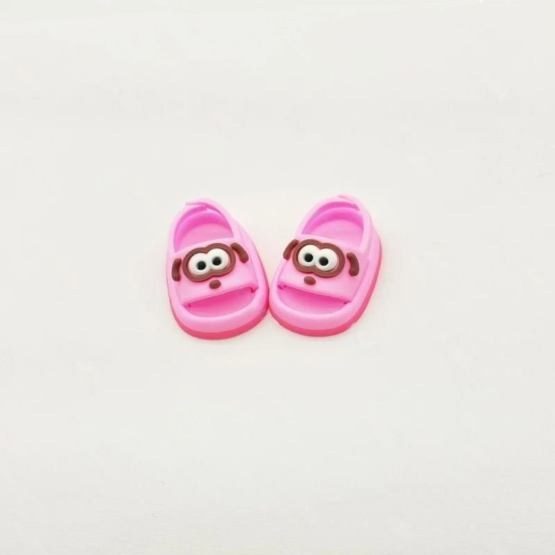 Suitable for Labubu Doll Mini Cute Dressing Sandals 17cm V1 V2 V3 Fashion Slippers DIY Clothing Accessories Toy Birthday Gift