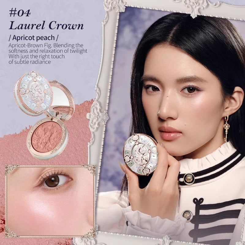 Flower Knows Blusher Butterfly Cloud Collar Collection Rouge Box Duo Blush For Dark Skin Peach Makeup For Cheeks Matte Finish