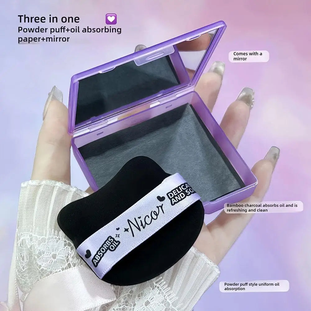 100pcs/set Facial Oil Absorption Paper Matte Oil Control Loose Powder Facial Wipes Oil Absorption Care Paper Facial Clean Beauty