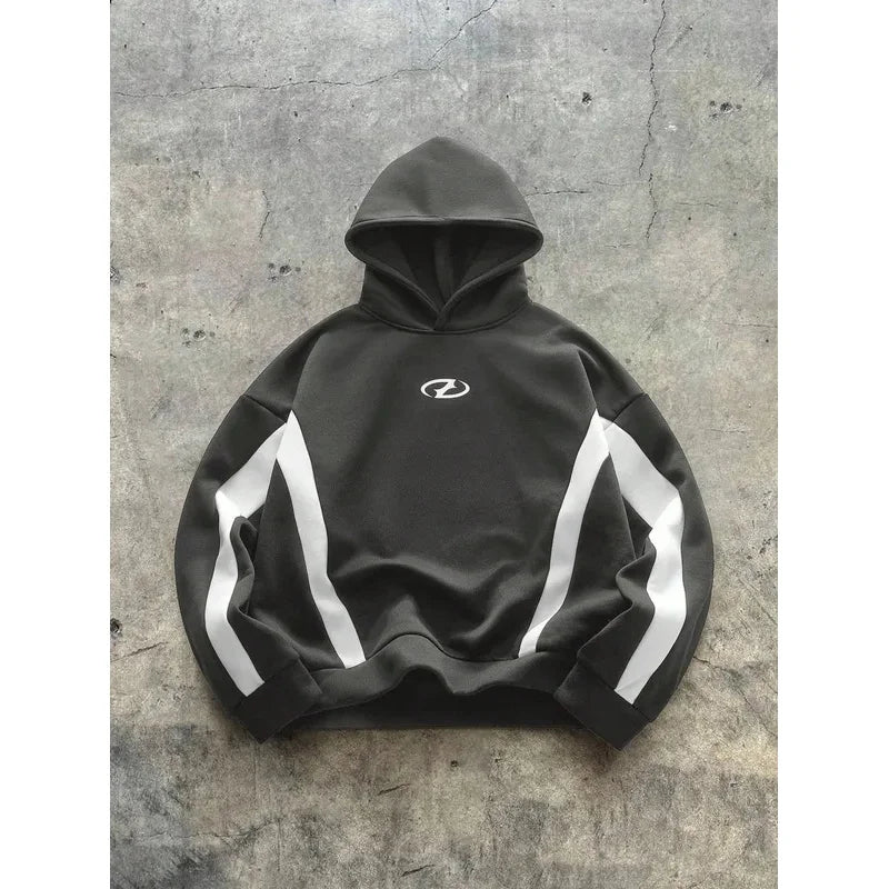 The new men's hooded sweatshirt for Spring and Autumn 2025 is casual fashionable and comfortable with 3D pattern printing