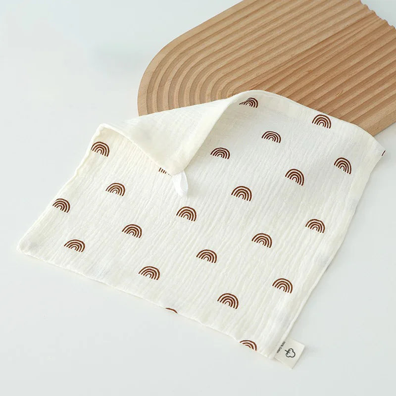 4pcs New Baby Washcloth Newborn Burp Cloth Square Towels Cute Koala Bear Pure Cotton Soft Absorbent Gauze Cotton Baby Towels