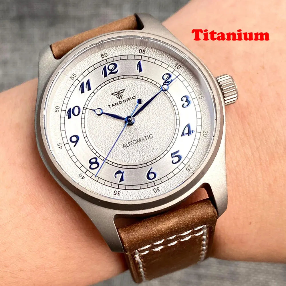 Titanium 39mm Tandorio 20ATM Dive Miyota NH35 PT Automatic Mechanical Watch Men Sapphire Leisure Wristwatch Waterproof Watches