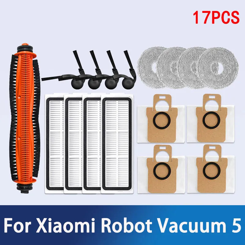 For Xiaomi Robot Vacuum 5 / OV31GL Cleaner Accessories Main Side Brush Mop Cloth HEPA Filter Dust Bag Replacement Spare Parts
