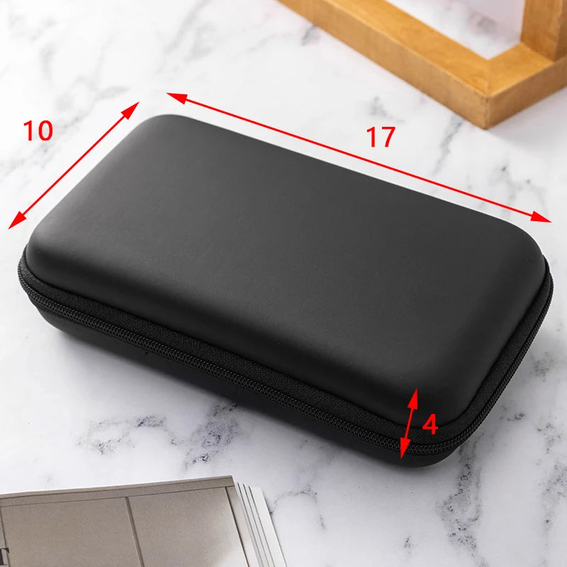 New Portable Mini 3C Hard Shell Digital Gadgets Storage Bag Artificial Leather Earphone Charger Case Data Cable U Disk Organizer