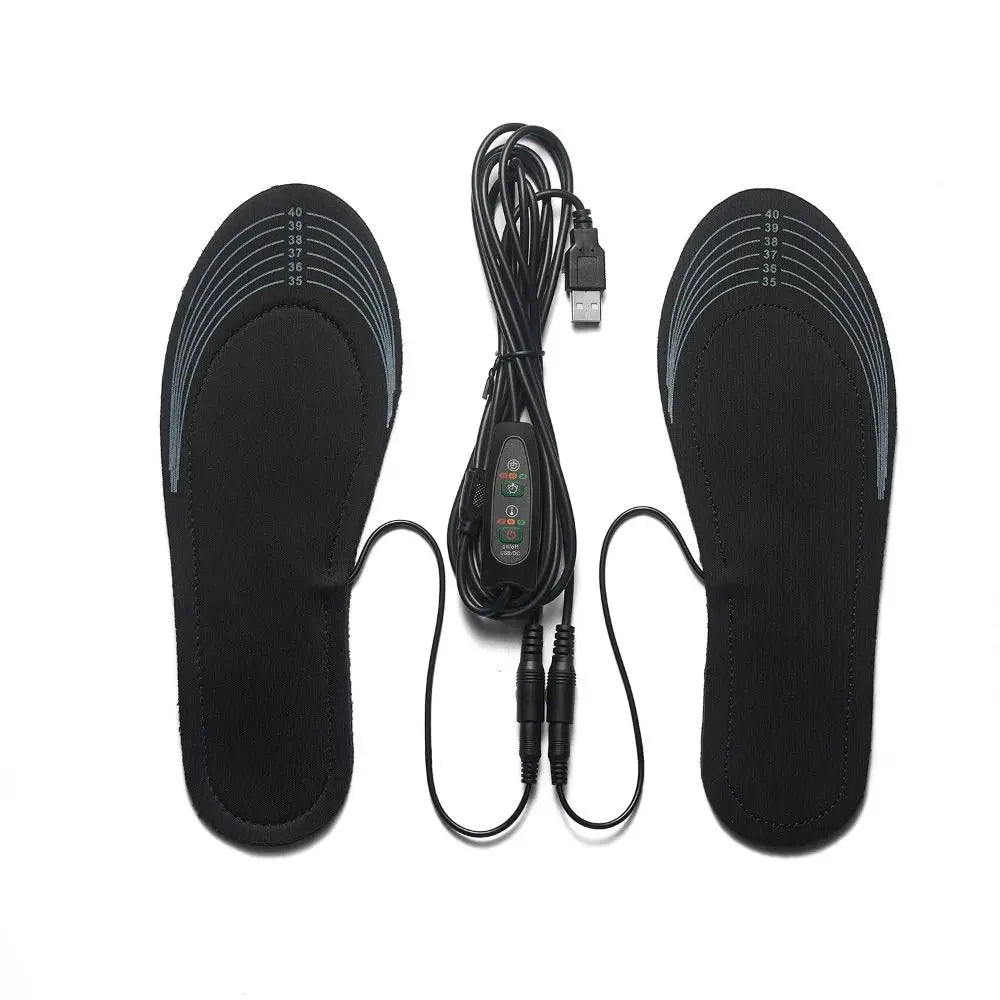 Washable Heated Shoe Insole Winter Warm Cuttable Foot Warmer with Adjustable Temperature USB Electric Heated Shoe Pads Unisex