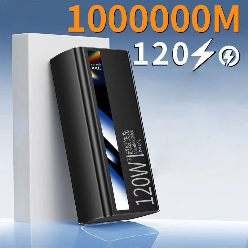 6IN1 100000mAh 120W Fast Charging Large-capacity Power Bank Digital Display Mobile Power Bank for Xiaomi Huawei iPhone 17Promax