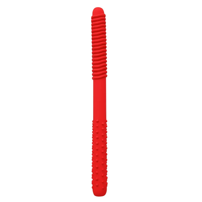 1pcs Straw Teether Children's Toy Soft Silicone Hollow Molar Stick Non-toxic Durable