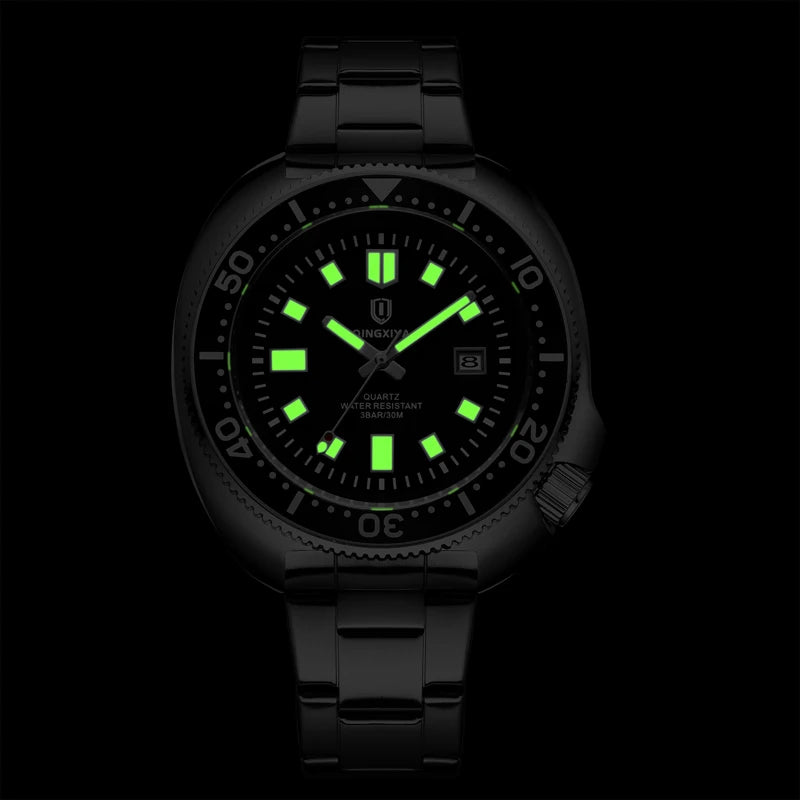 QINGXIYA 2025 New Men Stainless Steel Watch Quartz Waterproof Male Clock Business Watch Mens Watches Top Brand Luxury Men Watch