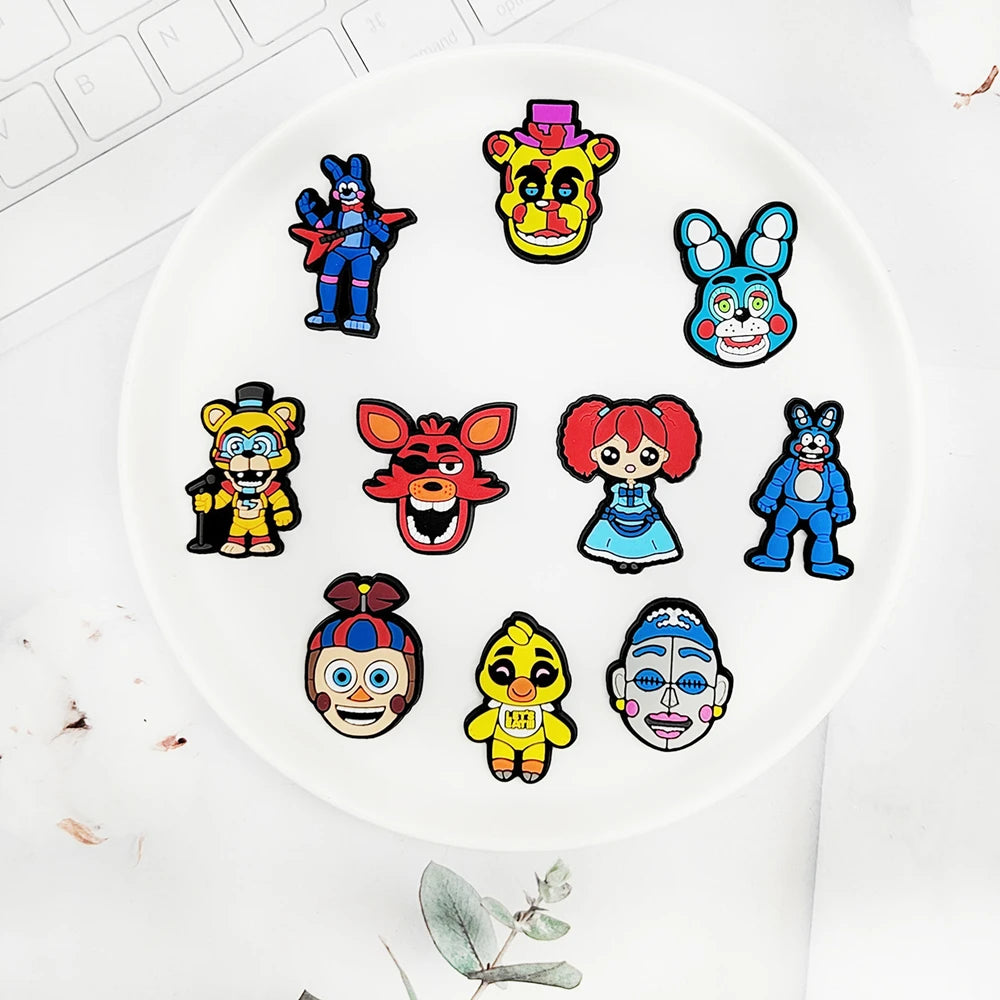 1-24pcs Cartoon Shoe Charms shoes Accessories Decorations for Crocs,Clog Sandals Wristband Buckle Women Paryt Favor Gifts
