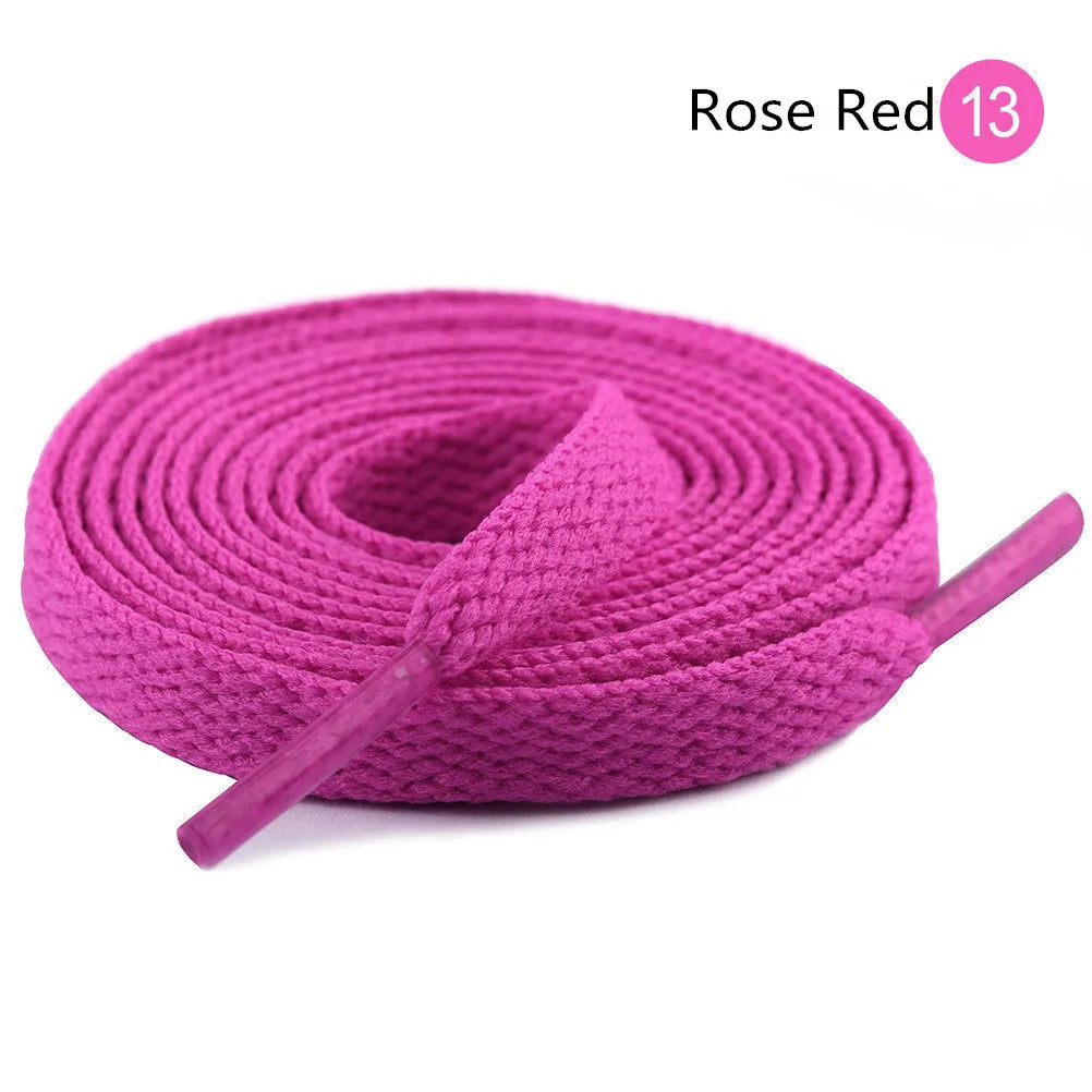 26Colors Flat Shoelaces Adult Kids Black White Pink Laces Sneakers Shoestring No Elastic Shoelace Leisure Lacet Shoe Accessories