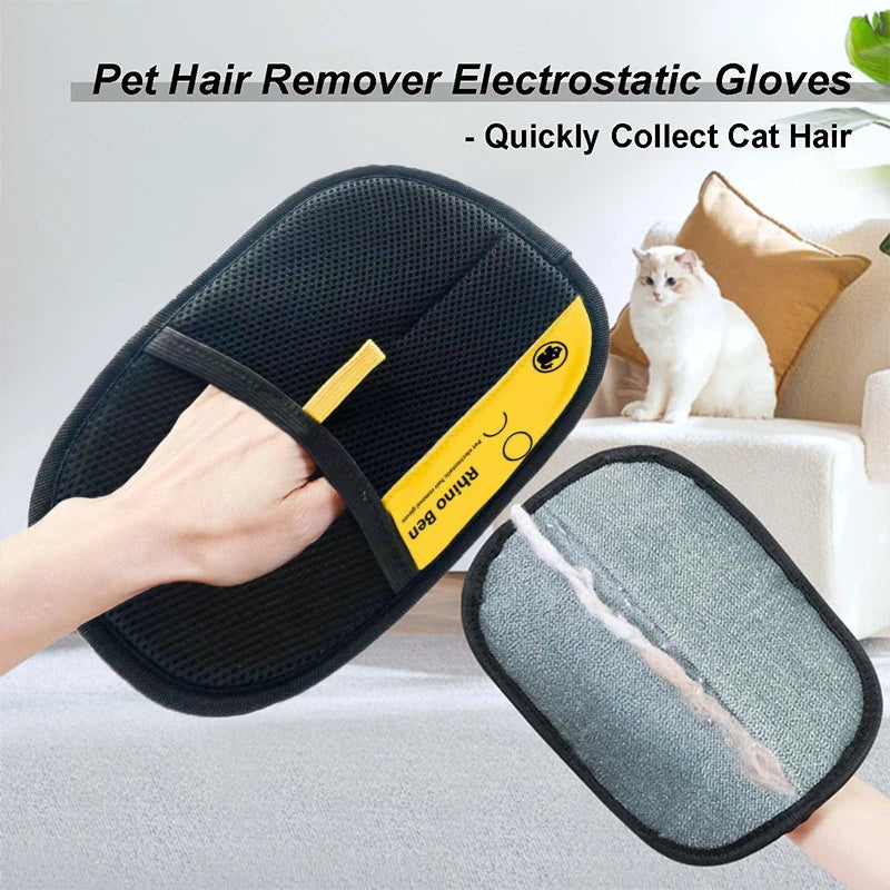 New Pet Hair Removal Glove For Cats & Dogs Pet Hair Remover Electrostatic Gloves