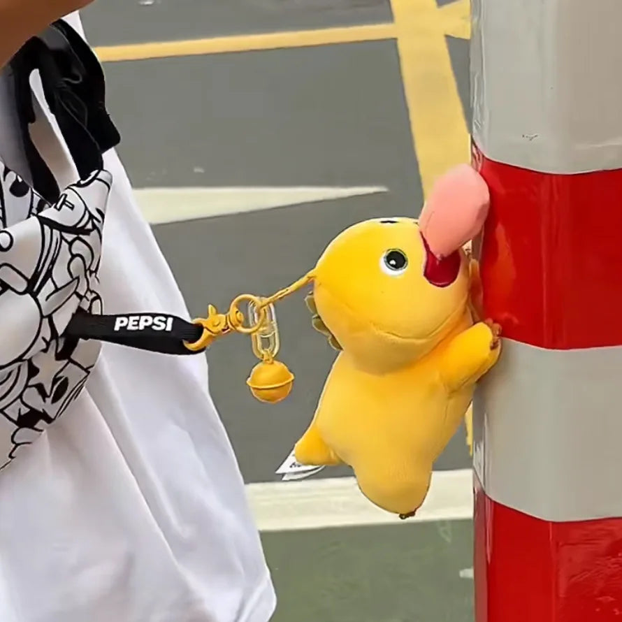 Stuffed Plush Animals Dinosaur Toys Magnetic Suction Big Tongue Fun Pendant Key Bag Lovers Doll Cute Plush Toys Children Gifts