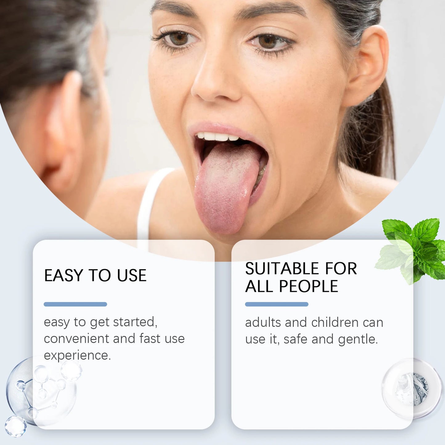 Tongue Cleaning Gel with Toothbrush for Remove Tongue Coating Eliminate Bad Breath Fresh Breath Inhibit Oral Bacteria Oral Care