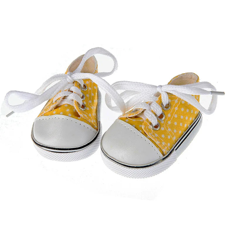 7cm Sneakers Fits 18Inch American Girl Doll, 17inch 43cm Baby Doll Shoes, 45cm Our Generation Girl Doll Accessories