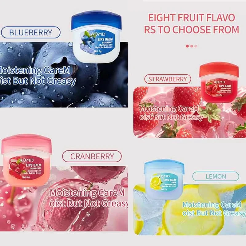 4/8/24pcs Fruit Series Lip Balm Set Moisturizing Refreshing Non-sticky Anti-Cracked Lip Balm for Lips Skin Care